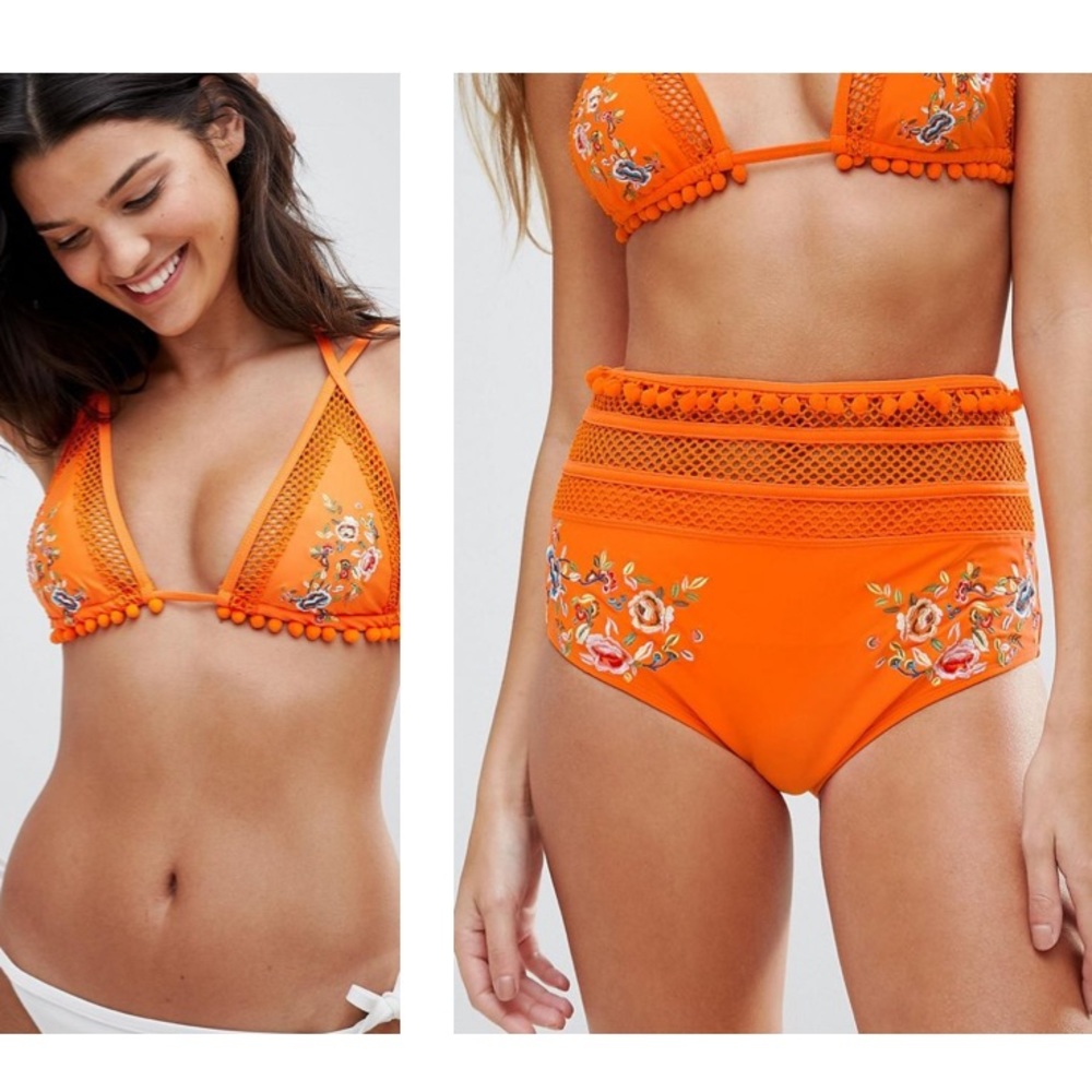 Orange High Waisted Bikini